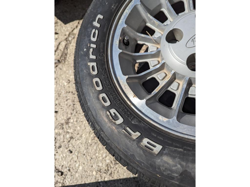 4 Fox Body Mustang GT Wheels & Tires, 1 Tire Shredded