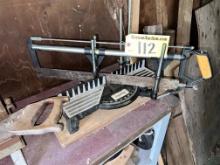 LOT: 2-VINTAGE MITER SAWS & ASSORTED HAND SAWS