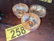 LOT: 3-PCS OF CARNIVAL DEPRESSION GLASS