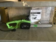 GOOD USED PORTLAND ELECTRIC CHAINSAW WITH MANUAL