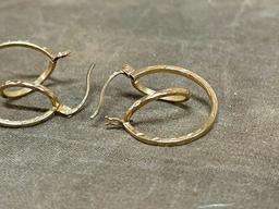 10 K Gold Pair Of Earrings