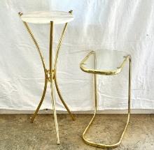 Brass Table and Fern Stand