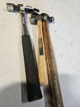 Set Of Vaughan Steel Claw Hammer 24oz, 2 11" Ball Peen Hammer, 15 " Hammer