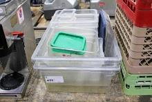 1 LOT - MISC. PLASTIC CONTAINERS AND PLASTIC INSERT PANS