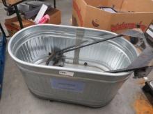 23X44 GALVANIZED TUB WITH CASTERS