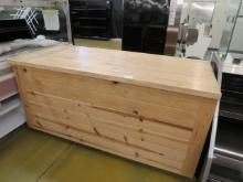 NEW 6FT X 34INCH WOOD SERVICE COUNTER