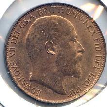 Great Britain 1909 half penny BU RD