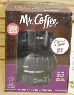 Mr. Coffee 12-Cup Coffee Maker and Cuisinart Smart Stick Hand Blender