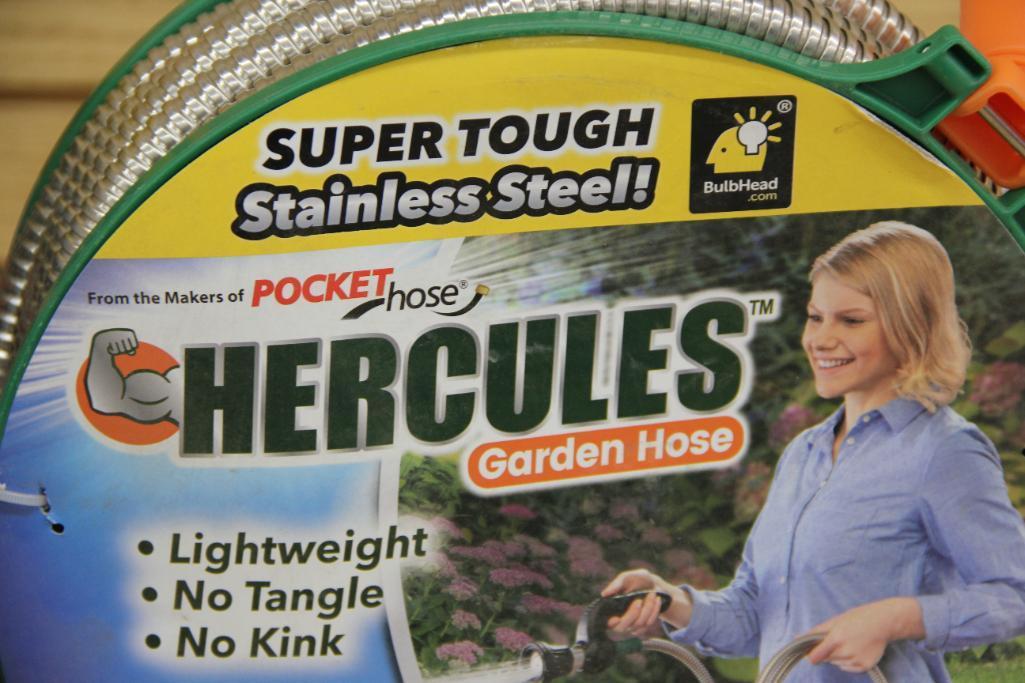 2 New Hercules Stainless Steel 50 Ft. Garden Hoses