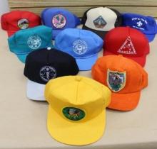 10 Mixed Scouting Hats