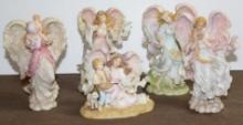 Five Collectible Seraphim Angel Figures in Good Condition