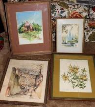 Four Framed Artworks or Prints