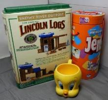 Lincoln Logs Snowy River Outpost & Jenga