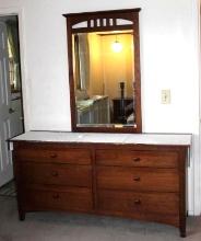 Ethan Allen Classic Wood Dresser with Mirror