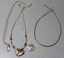 Four Silver Necklaces
