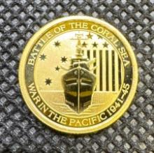 1/10 Oz 9999 Fine Gold Battle Of The Coral Bullion Coin