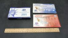 United States Mint Proof Set 2001 & 2001 Uncirculated Coin Set